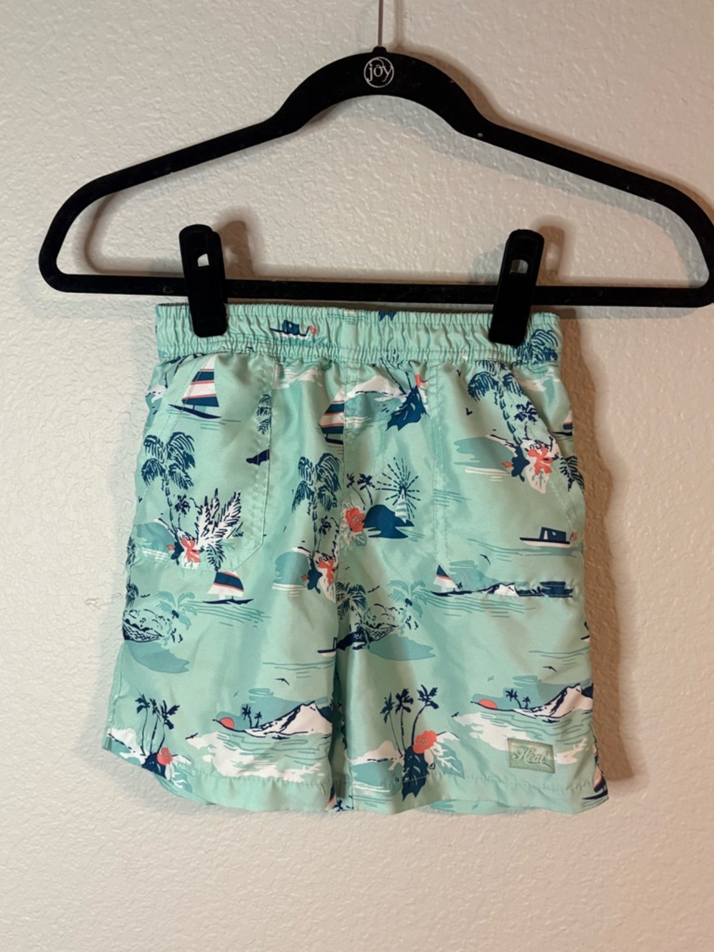 Mint Tropical Print Swim Shorts